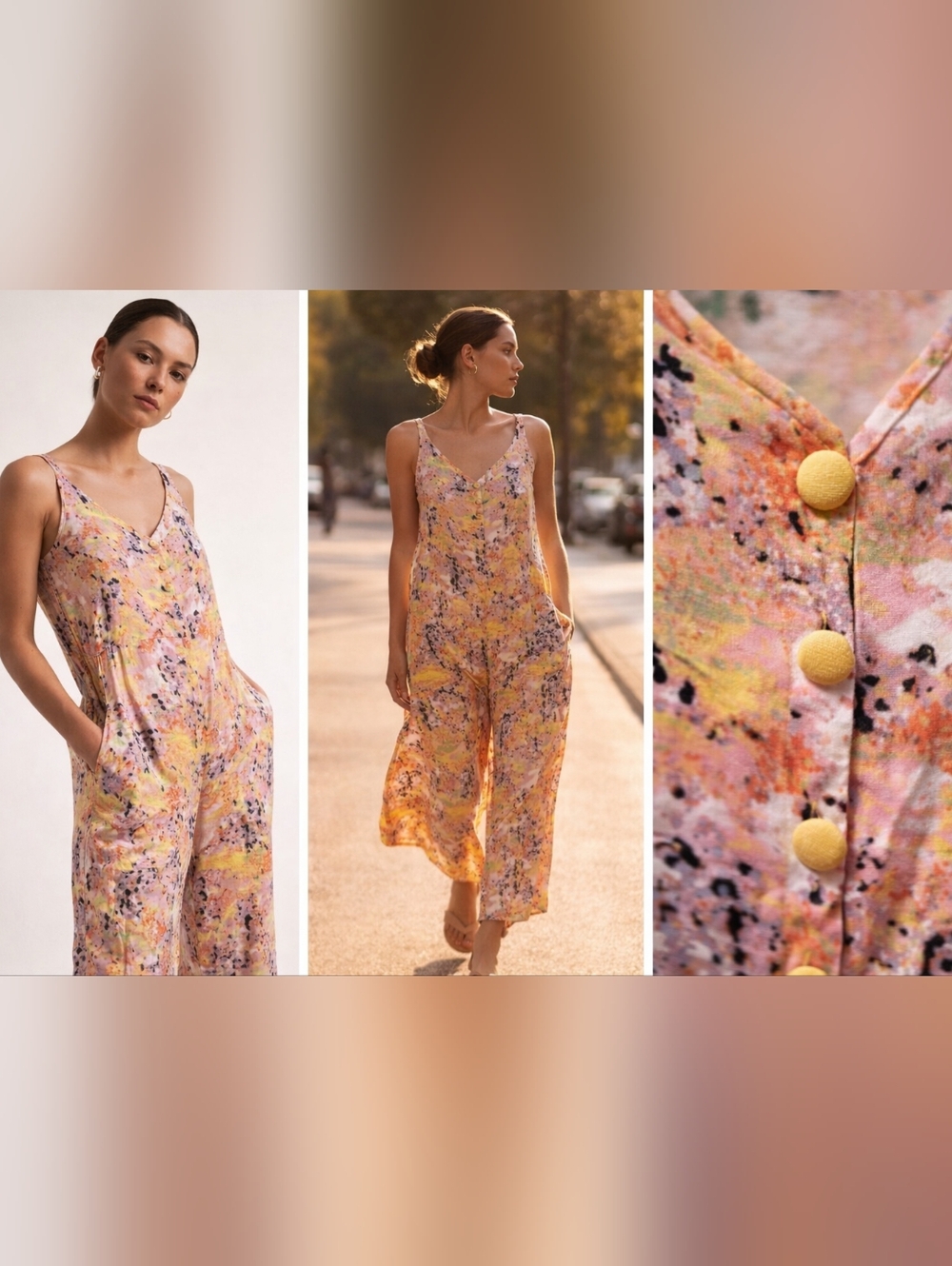 Abstract Print Jumpsuit With Wide- legs– Effortless Statement Piece ✨